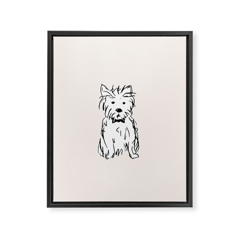 Milo the dog Framed Canvas Print Gallery Image 8