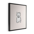 Milo the dog Framed Canvas Print Gallery Image 2