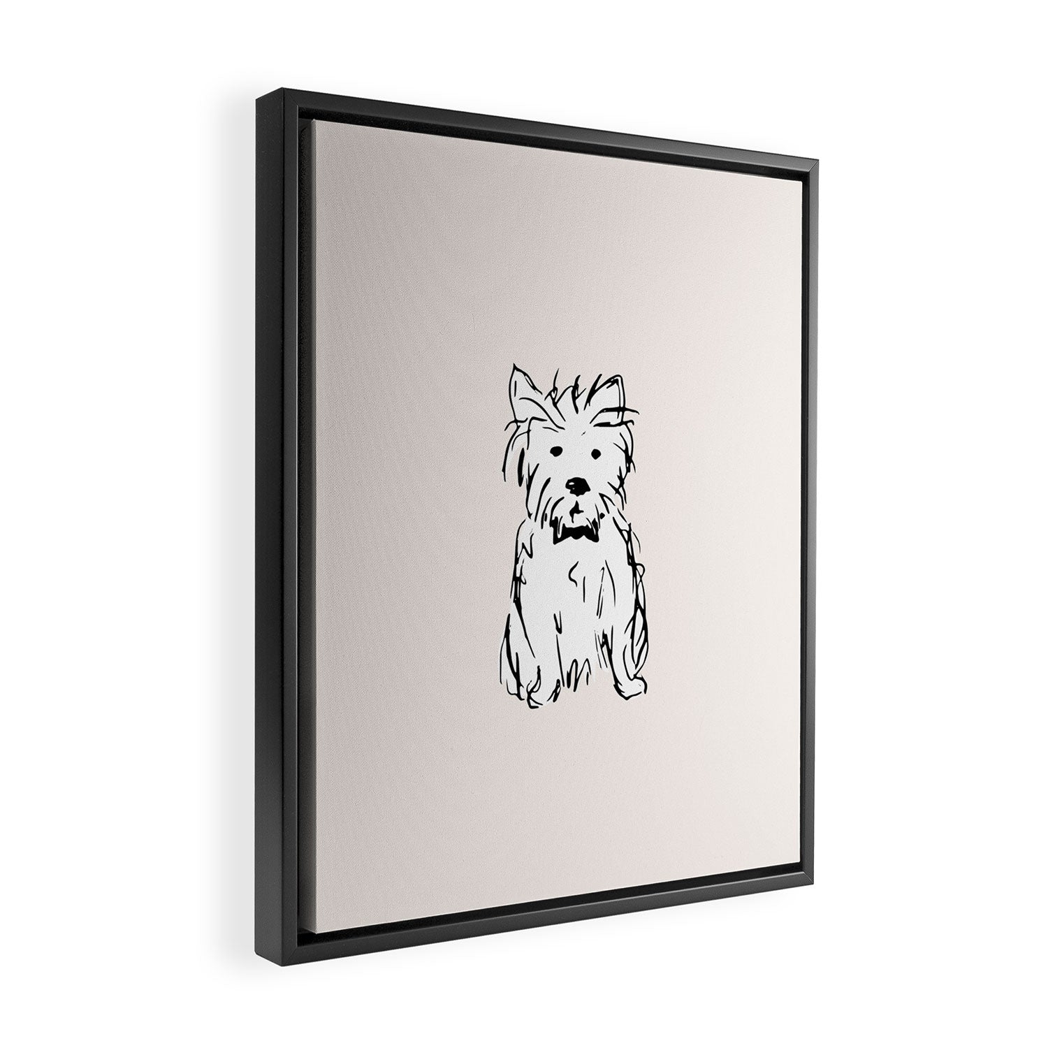 Milo the dog Framed Canvas Print Gallery Image 2