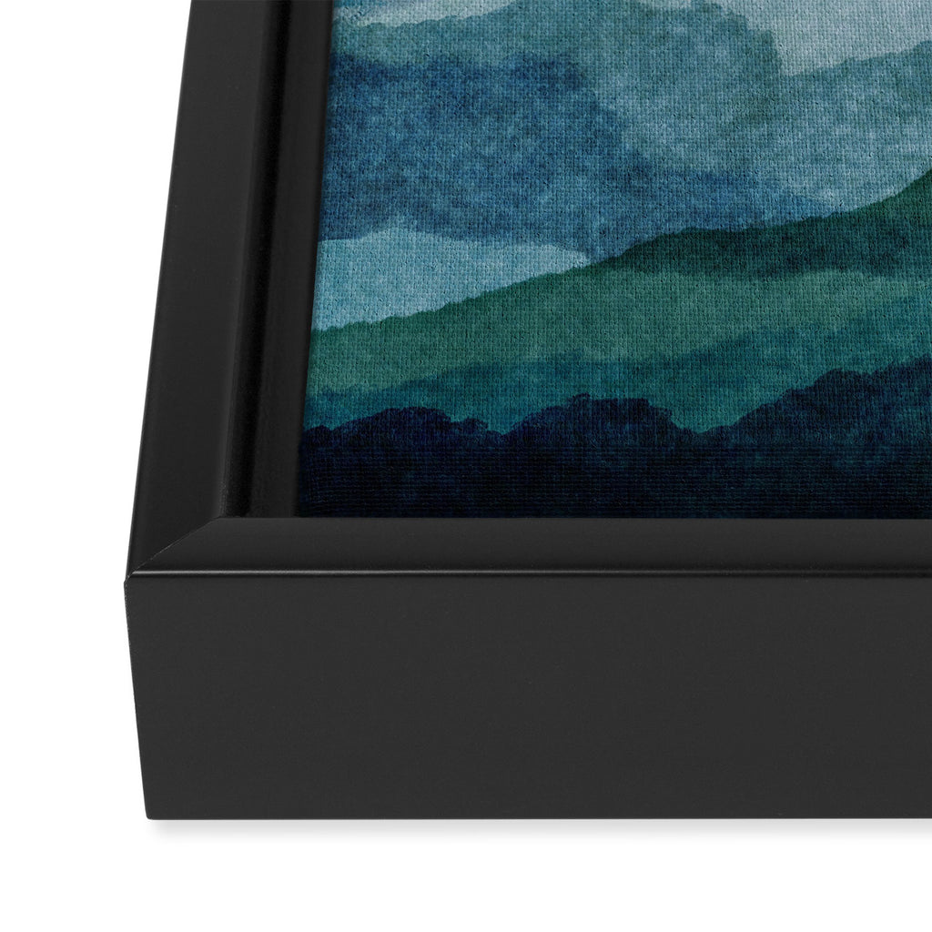 Misty morning blue hills abstract Framed Canvas Print Gallery Image 3