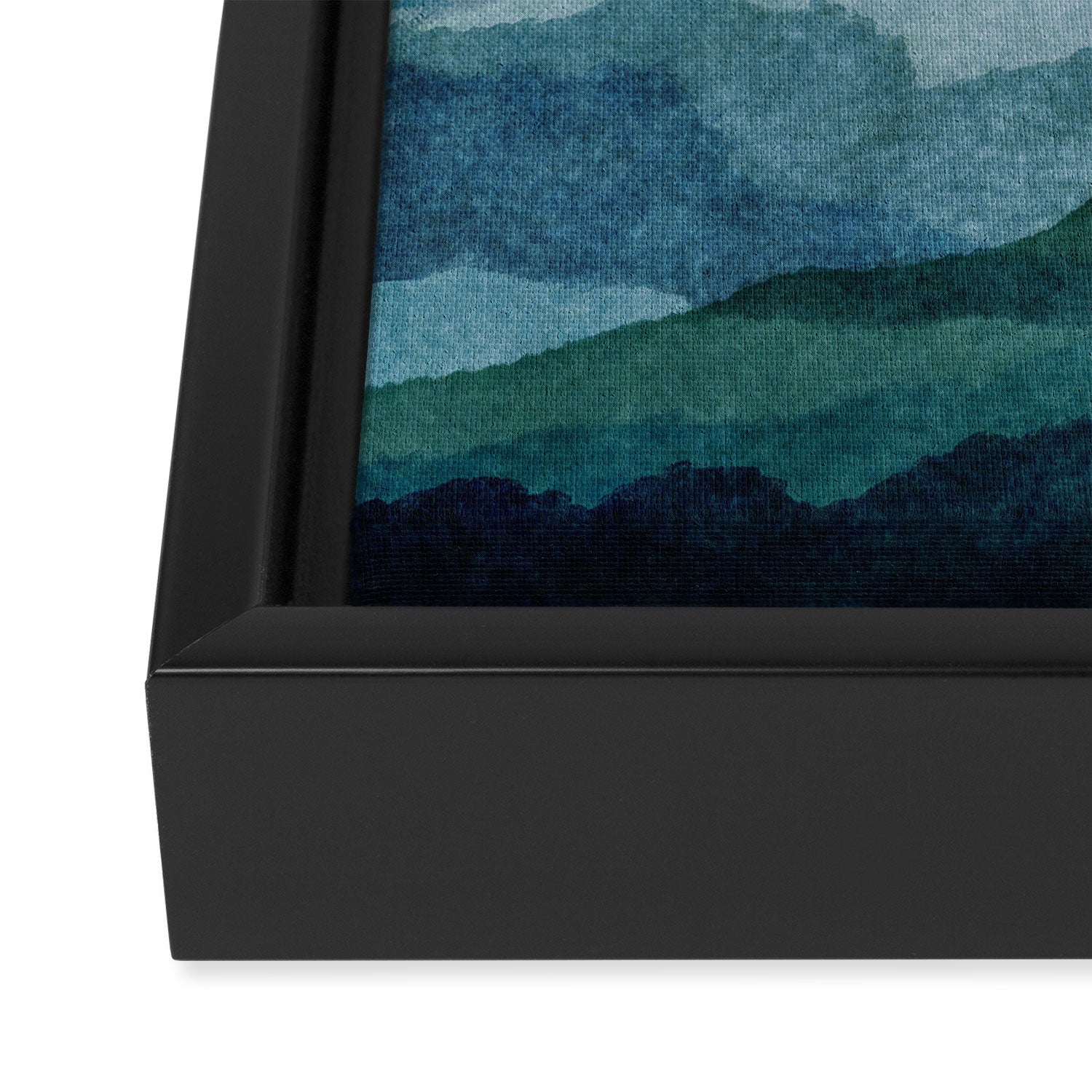 Misty morning blue hills abstract Framed Canvas Print Gallery Image 3