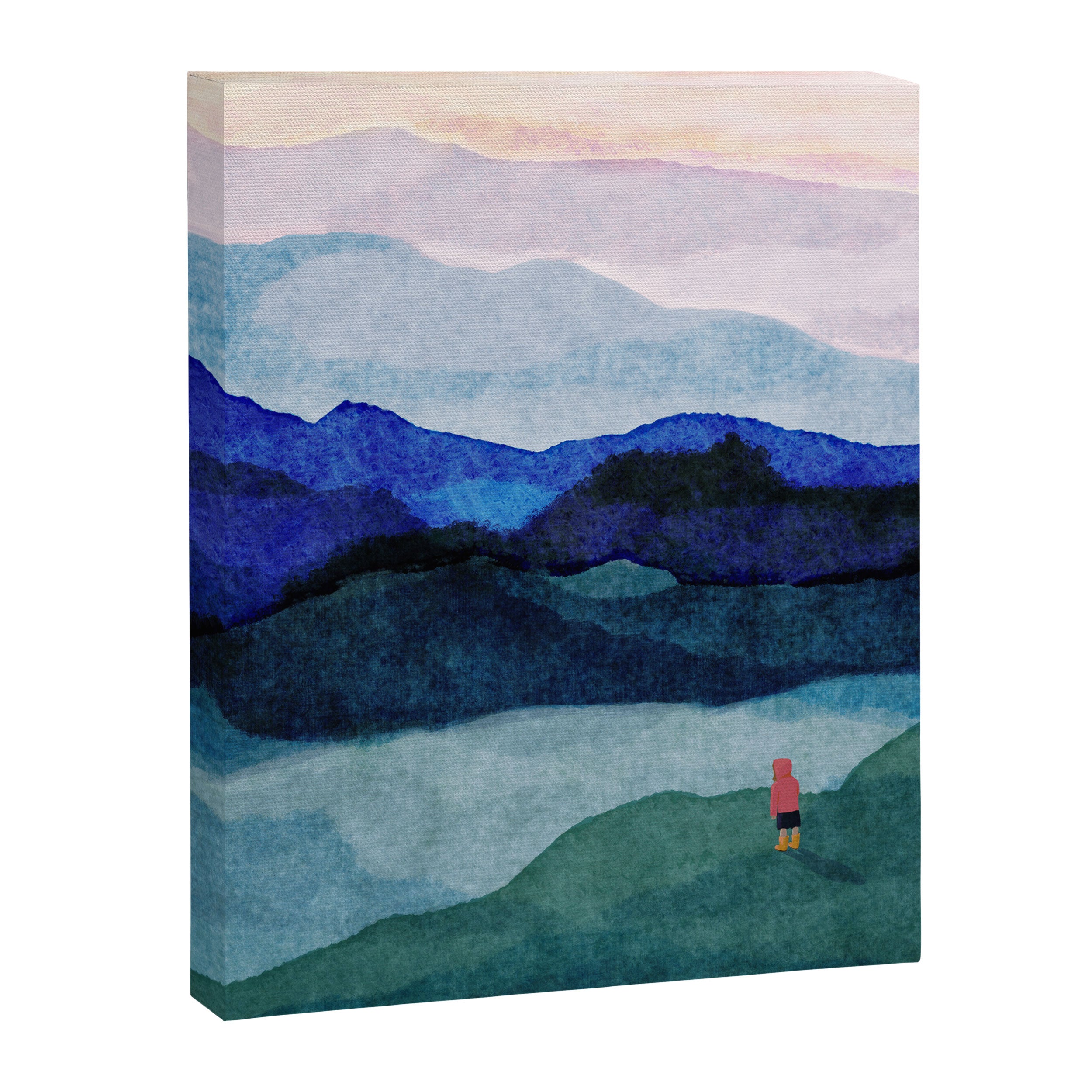 Morning walk and yellow boots Canvas Print Gallery Image 3