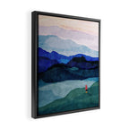 Morning walk and yellow boots Framed Canvas Print Gallery Image 2