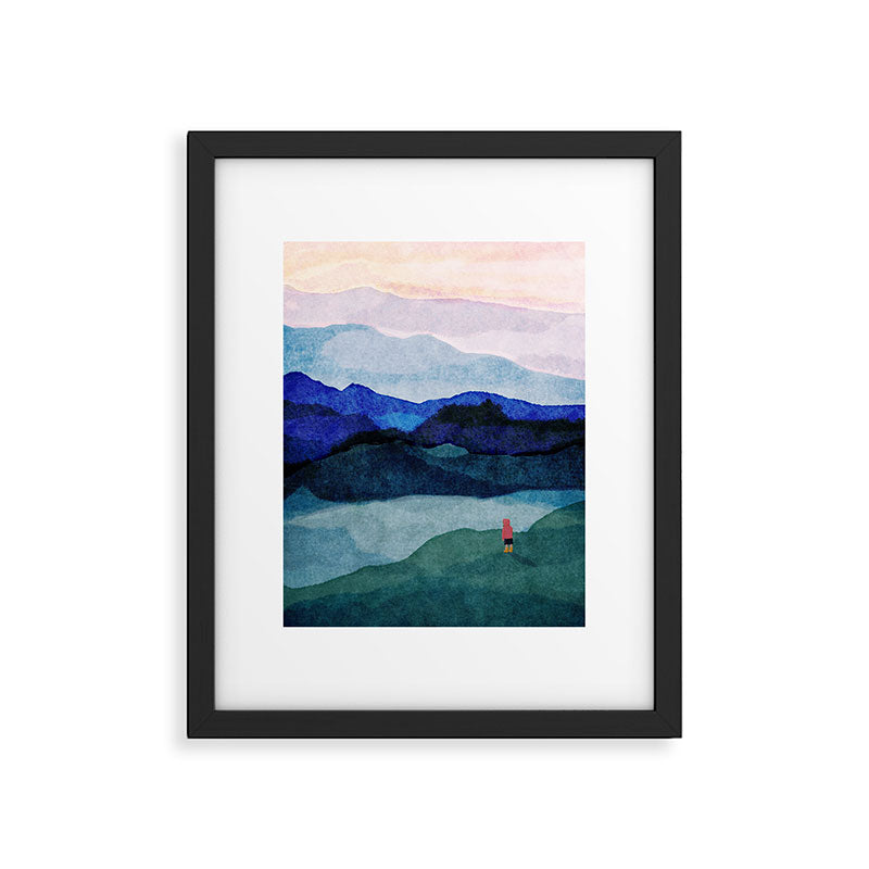 Morning walk and yellow boots Framed Art Print Gallery Image 4