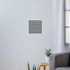 Numbers pattern in black and white Art Print Gallery Image 3