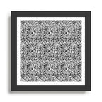 Numbers pattern in black and white Framed Art Print Gallery Image 1