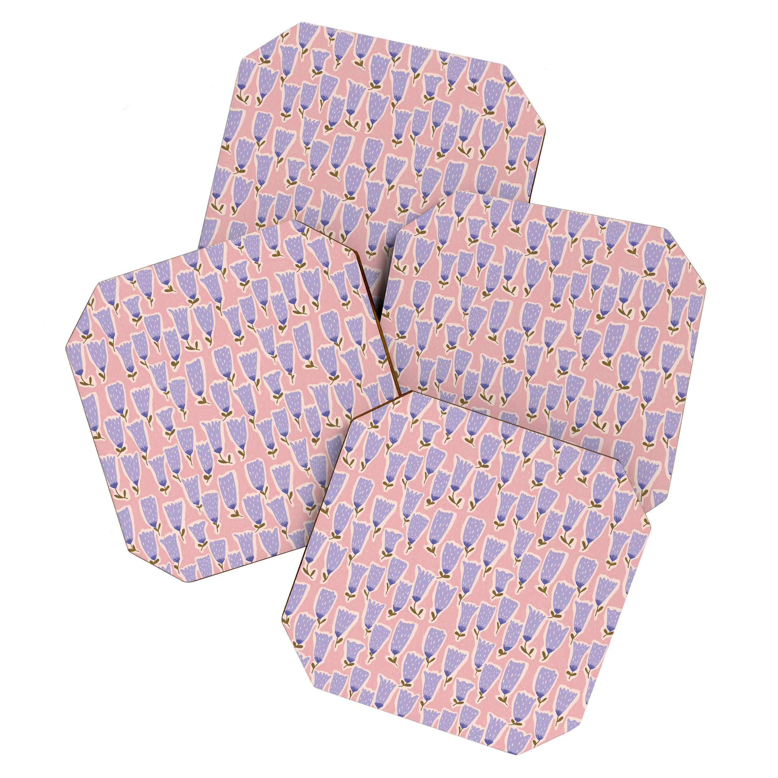 Oh little flower hand drawn pattern Coaster Gallery Image 1