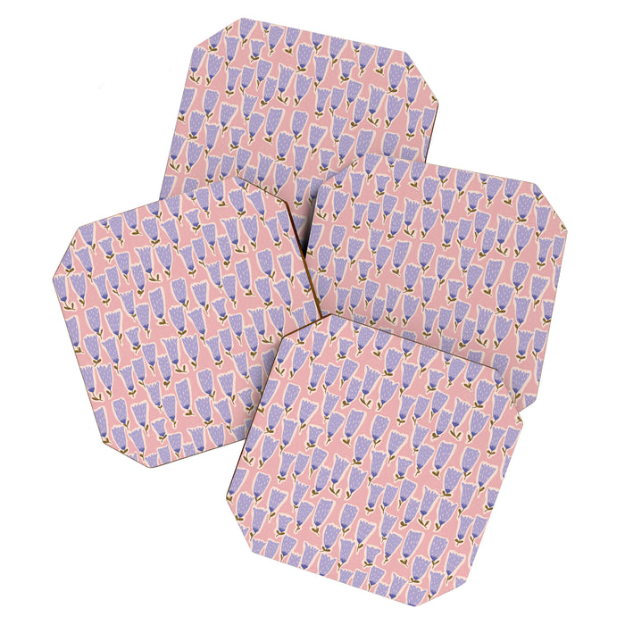 Oh little flower hand drawn pattern Coaster Gallery Image 1