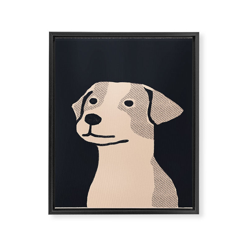 One little Jack Russell dog Framed Canvas Print Gallery Image 8