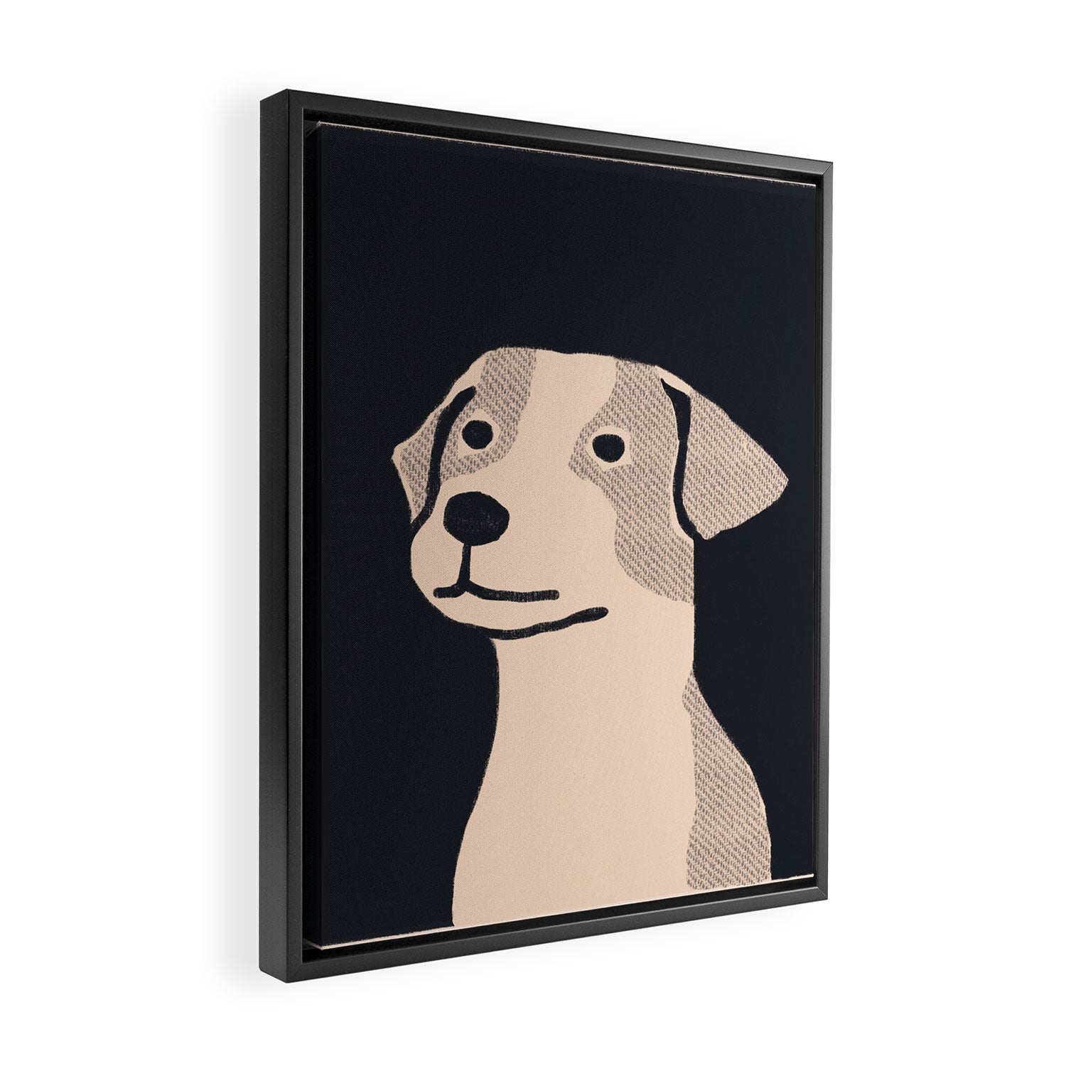 One little Jack Russell dog Framed Canvas Print Gallery Image 2