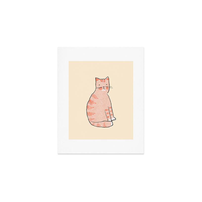 Orange cat Art Print Gallery Image 1