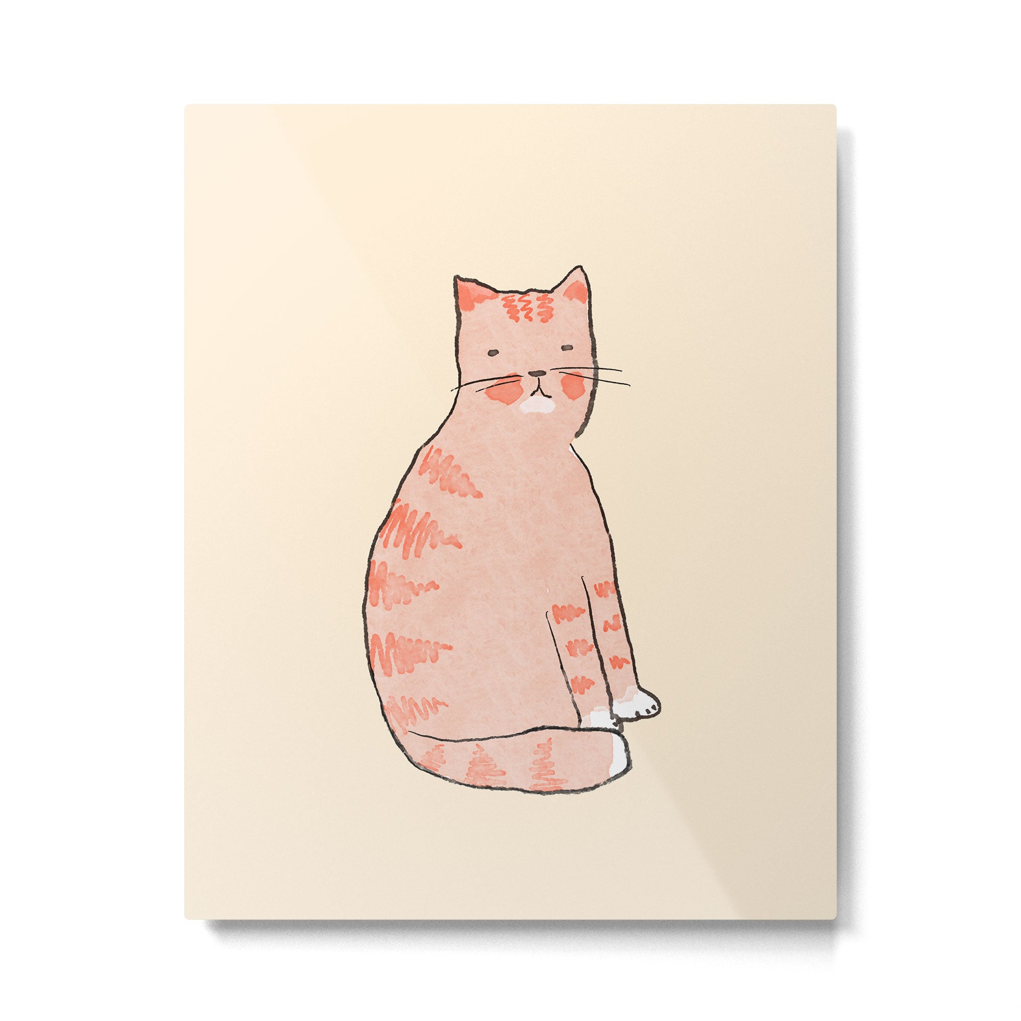 Orange cat Metal Print Gallery Image 6