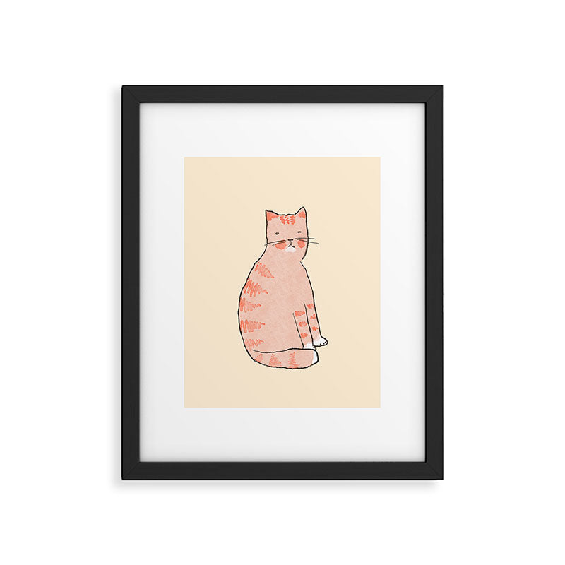 Orange cat Framed Art Print Gallery Image 6