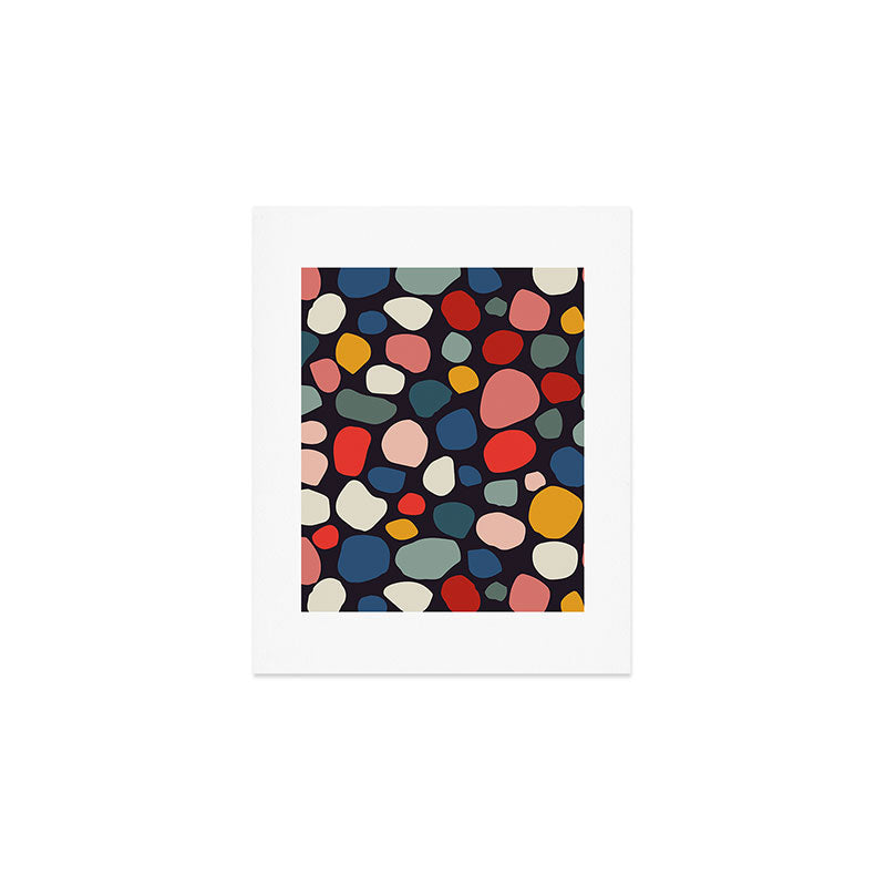 Pebbles abstract pattern Art Print Gallery Image 1