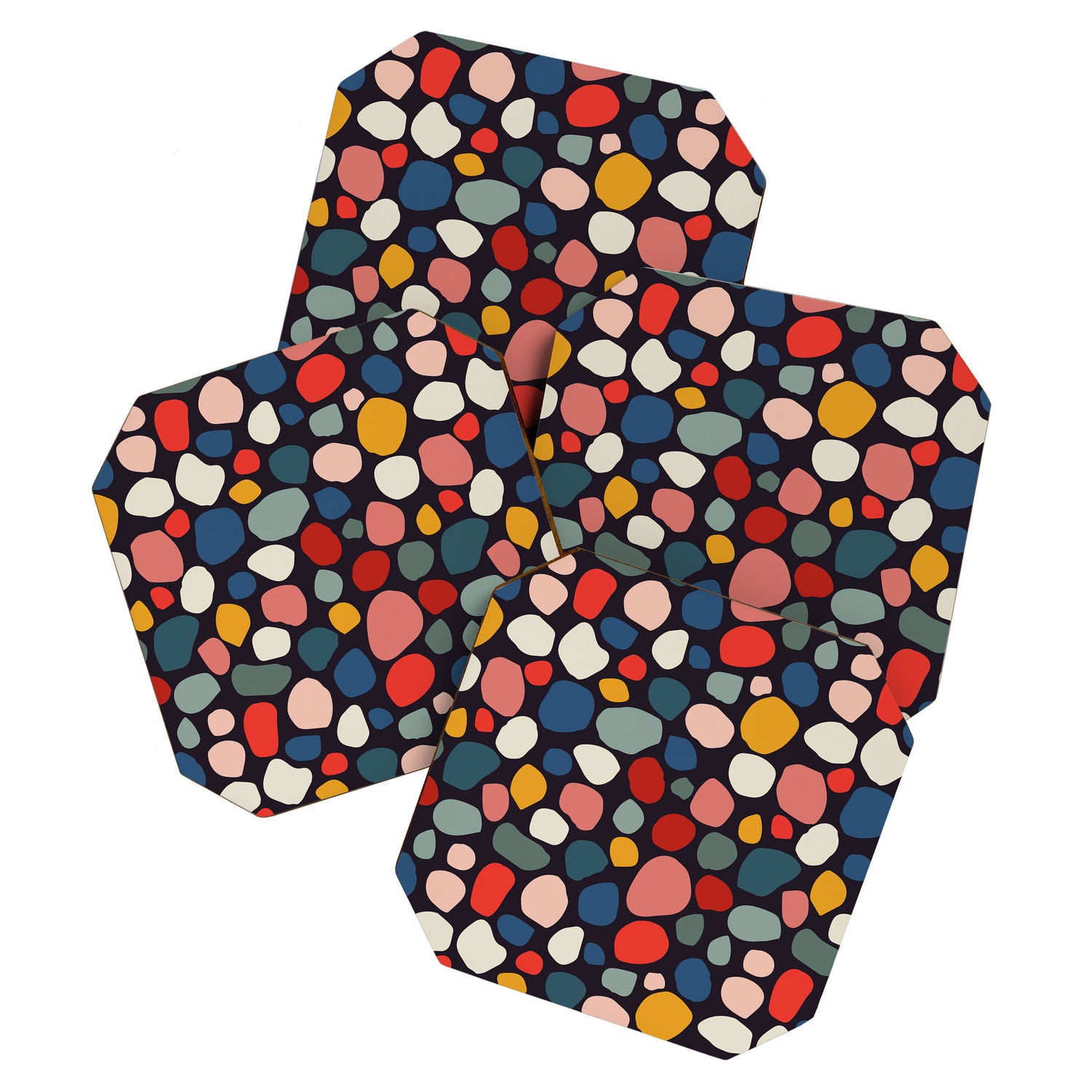 Pebbles abstract pattern Coaster Gallery Image 1