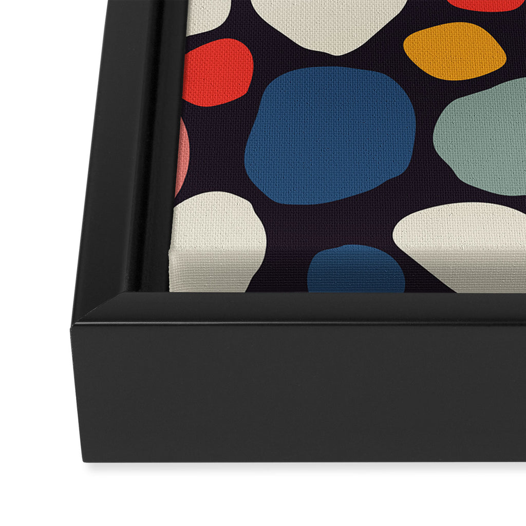 Pebbles abstract pattern Framed Canvas Print Gallery Image 3