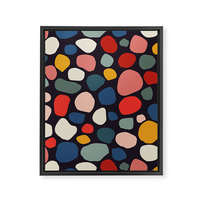 Pebbles abstract pattern Framed Canvas Print Gallery Image 1