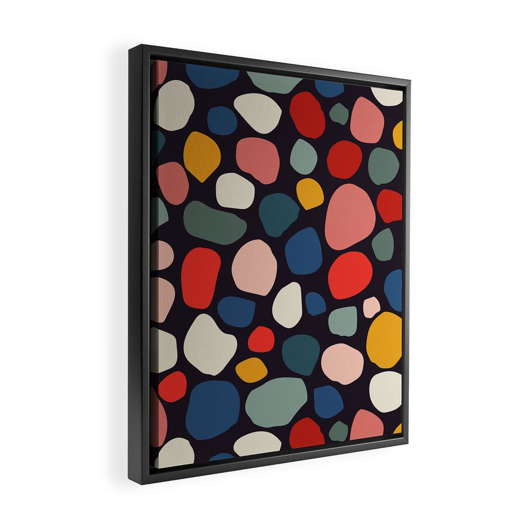 Pebbles abstract pattern Framed Canvas Print Gallery Image 2