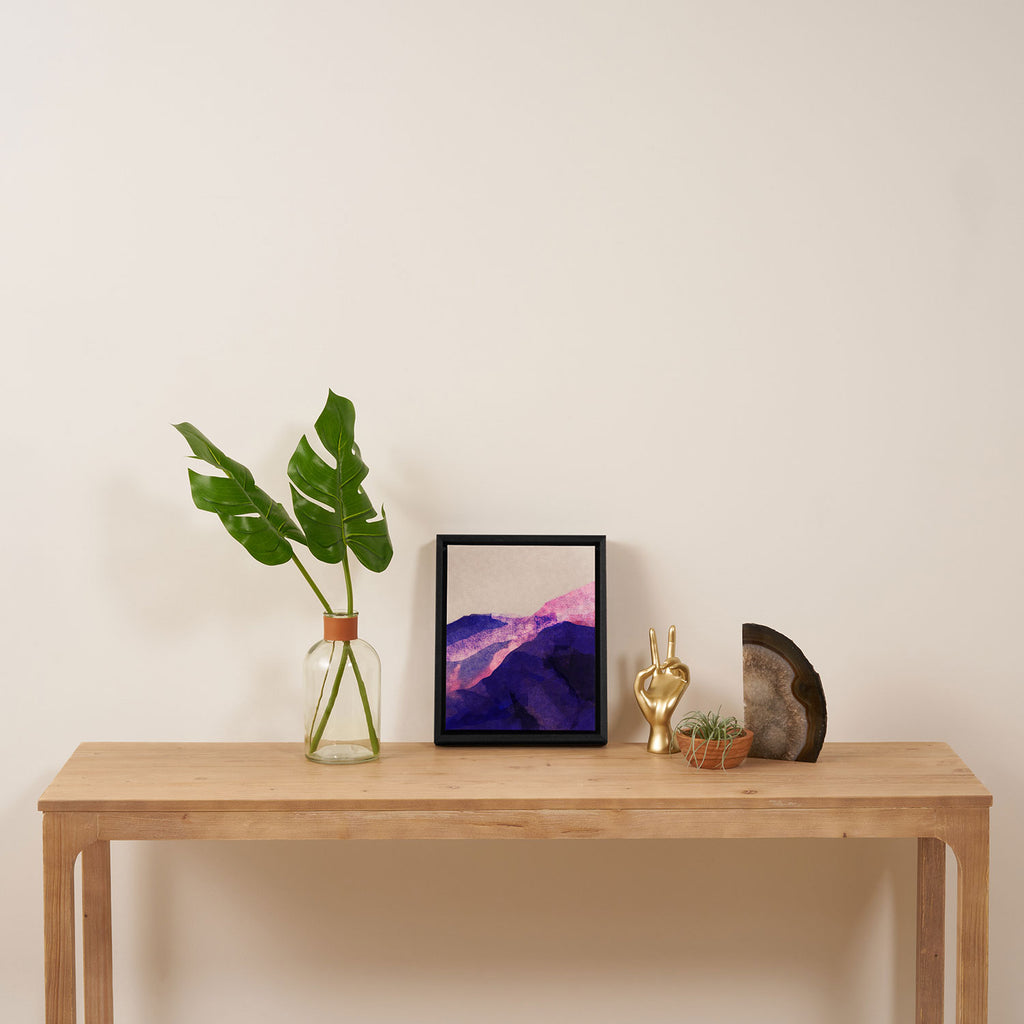 Pink hills abstract  Framed Canvas Print Gallery Image 4