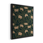 Pretty hand drawn floral pattern Framed Canvas Print Gallery Image 2