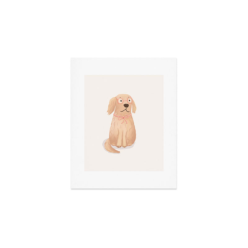 Primrose the golden retriever dog Art Print Gallery Image 1