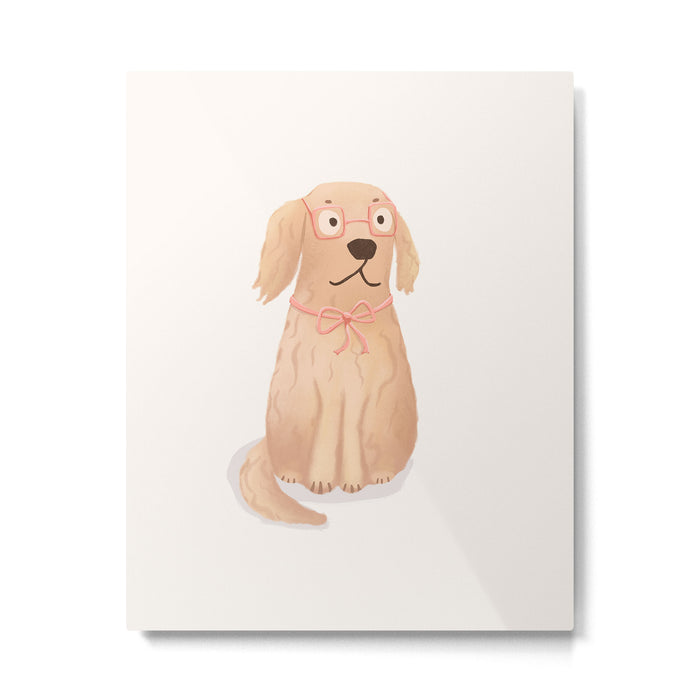 Primrose the golden retriever dog Metal Print Gallery Image 1