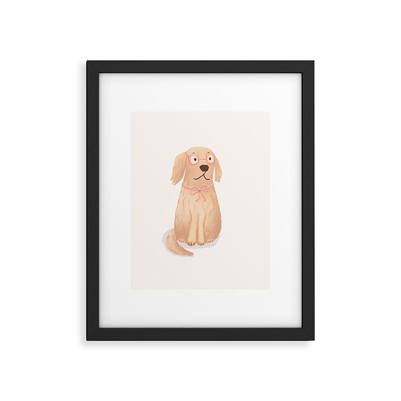 Primrose the golden retriever dog Framed Art Print Gallery Image 6