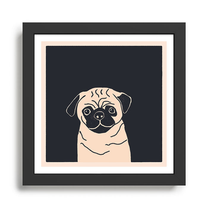 Pugsy the pug dog Framed Art Print Gallery Image 1