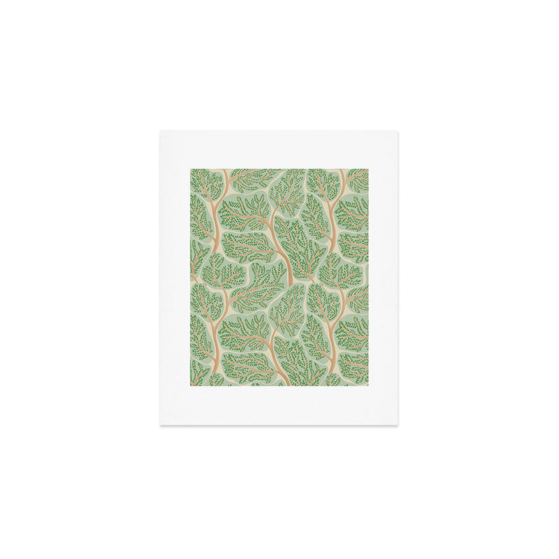 Puzzle trees winding pattern Art Print Gallery Image 1