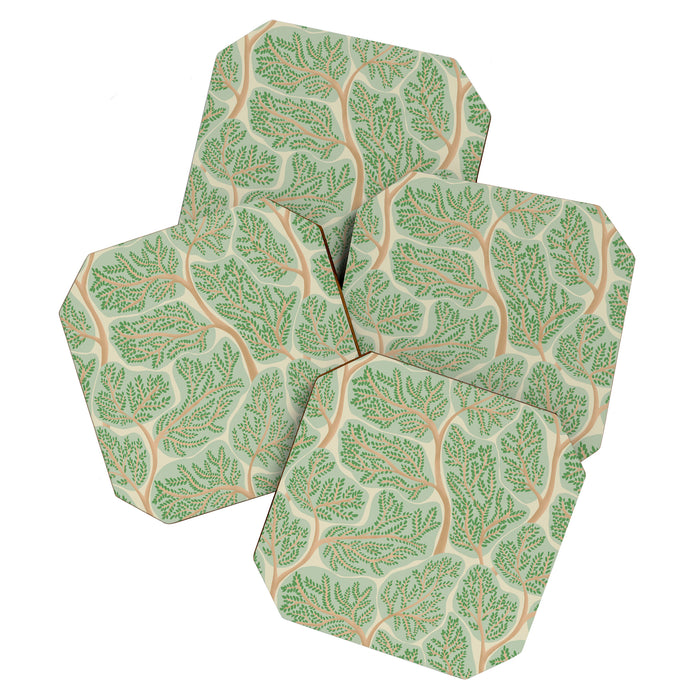 Puzzle trees winding pattern Coaster Gallery Image 1
