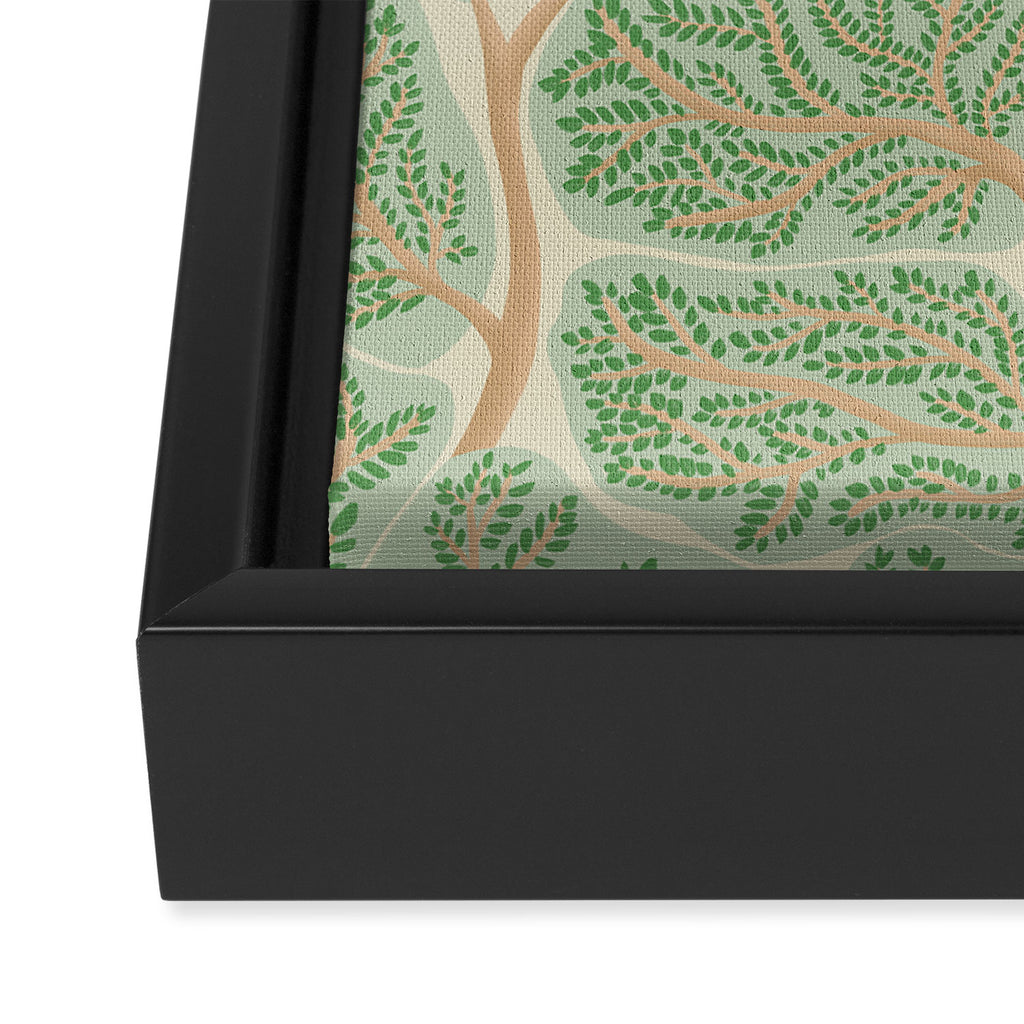 Puzzle trees winding pattern Framed Canvas Print Gallery Image 3