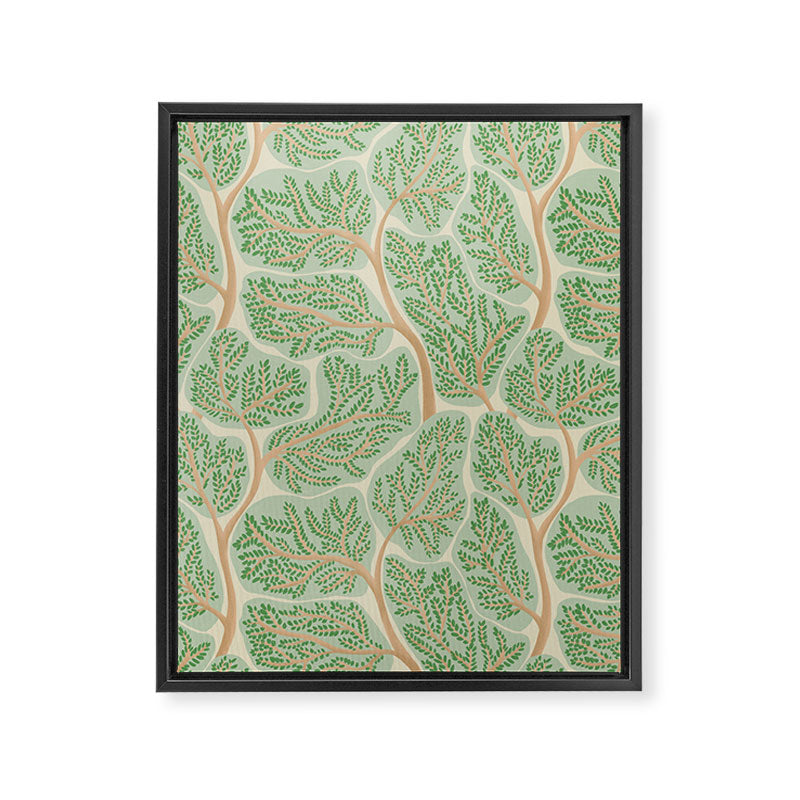 Puzzle trees winding pattern Framed Canvas Print Gallery Image 8