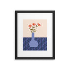 Retro flower vase illustration Framed Art Print Gallery Image 5