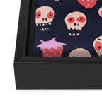 Skulls and strawberries Framed Canvas Print Gallery Image 3