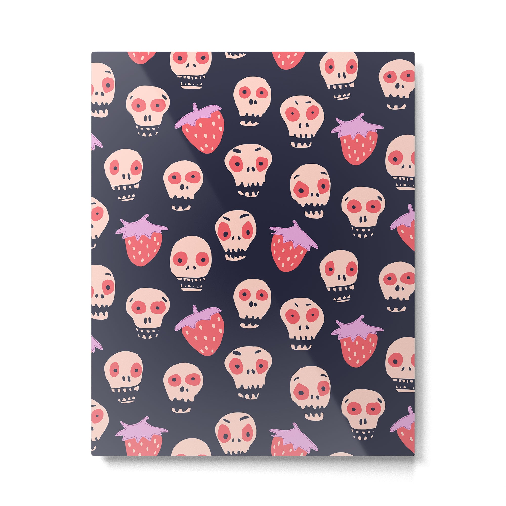 Skulls and strawberries Metal Print Gallery Image 6