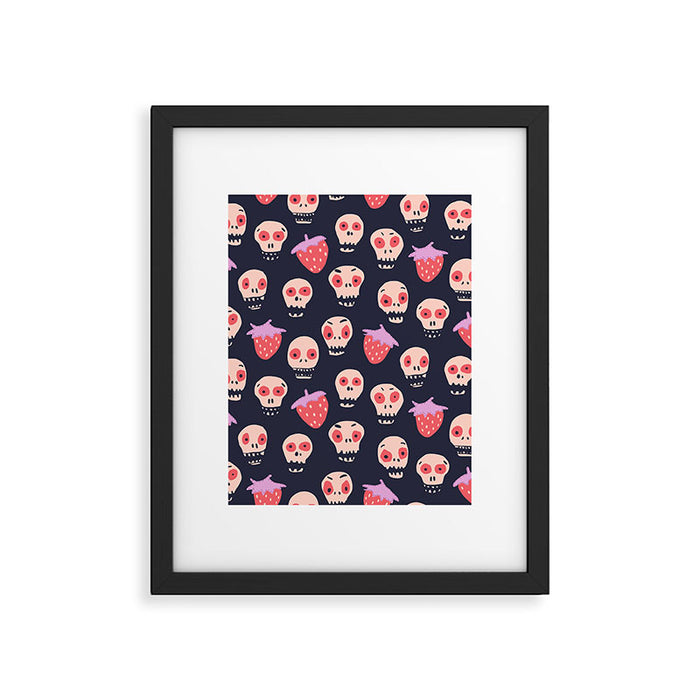 Skulls and strawberries Framed Art Print Gallery Image 1