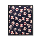 Skulls funny spooky pattern, halloween Framed Canvas Print Gallery Image 8