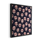 Skulls funny spooky pattern, halloween Framed Canvas Print Gallery Image 2