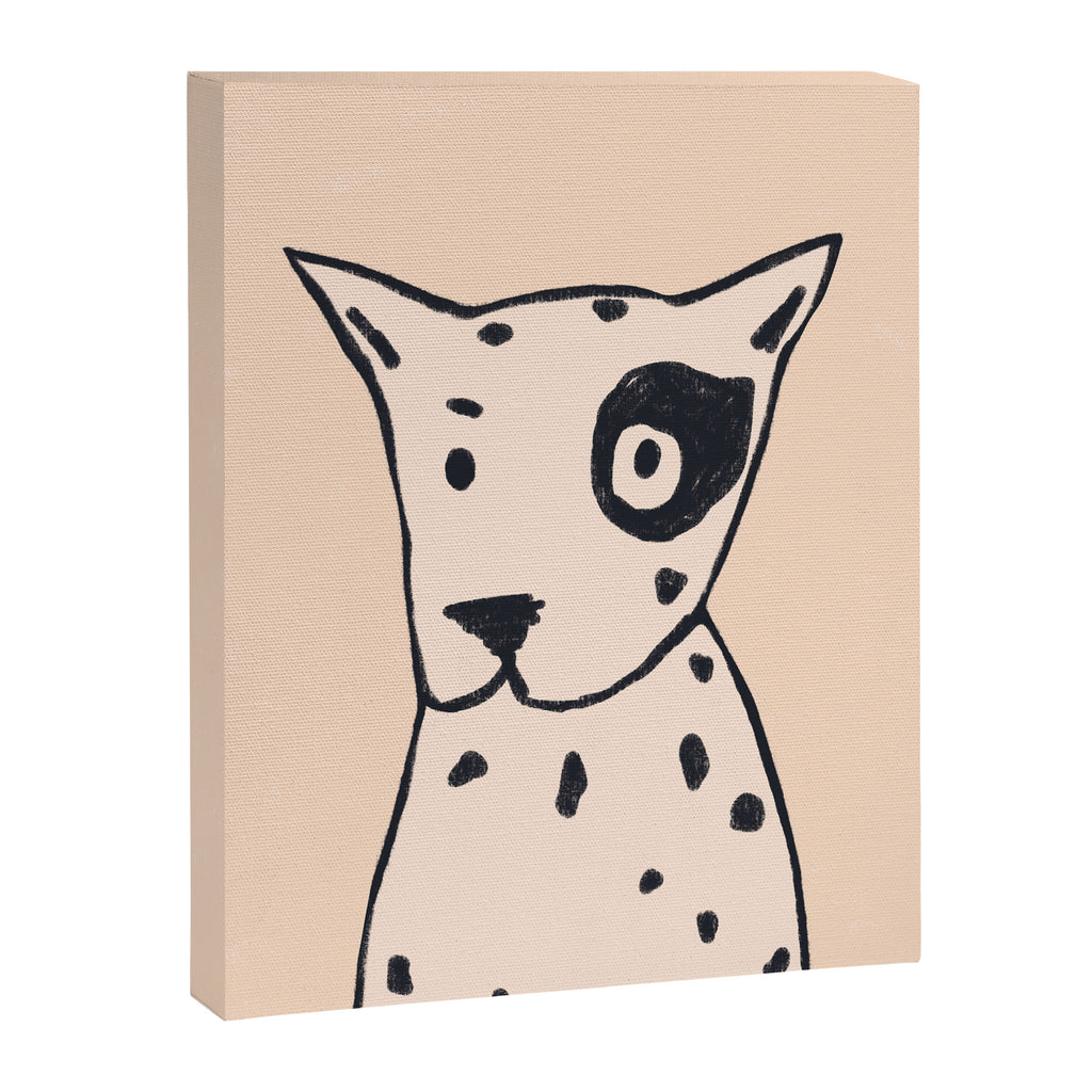 Spotty dog on cream Canvas Print Gallery Image 8