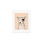 Spotty dog on cream Art Print Gallery Image 1
