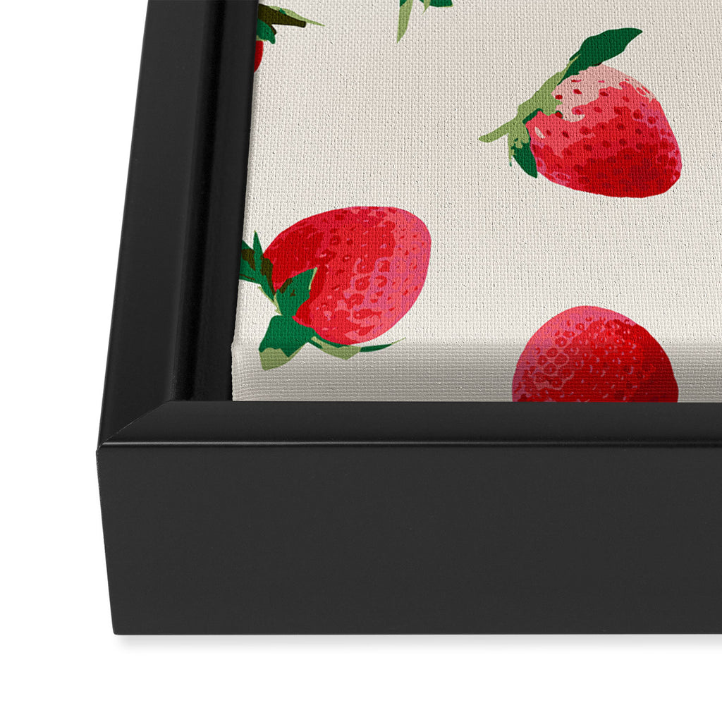 Strawberry pattern Framed Canvas Print Gallery Image 3