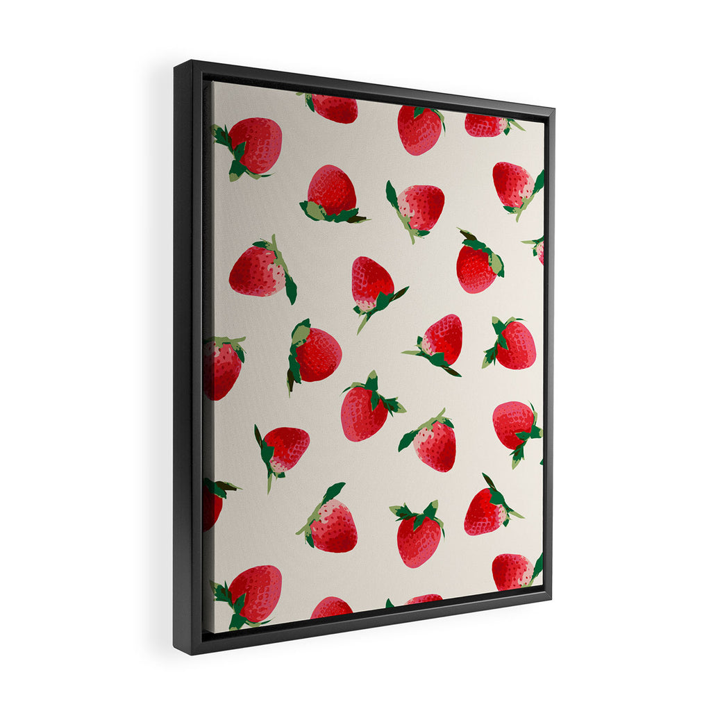 Strawberry pattern Framed Canvas Print Gallery Image 2