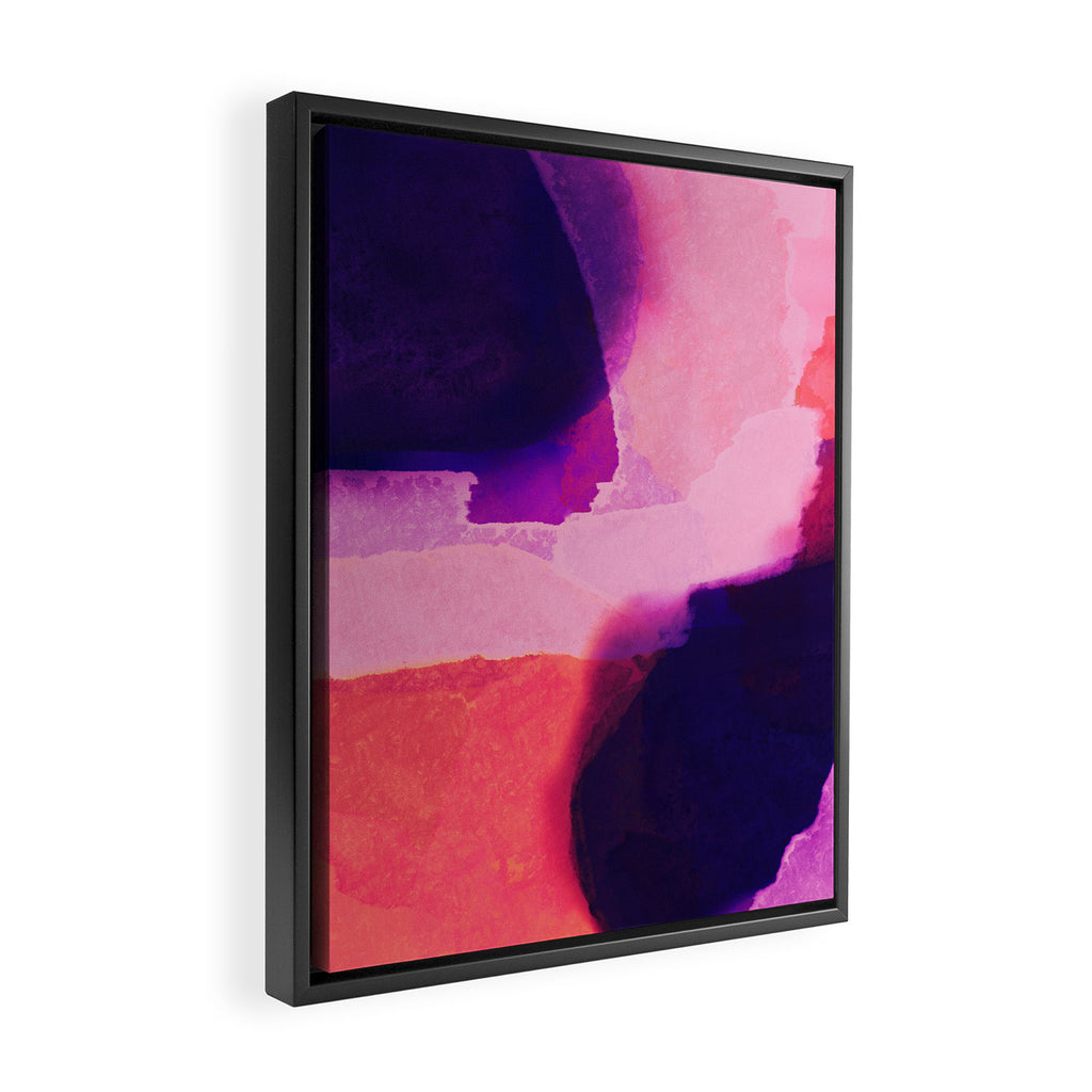Sunrise at water's edge abstract Framed Canvas Print Gallery Image 2