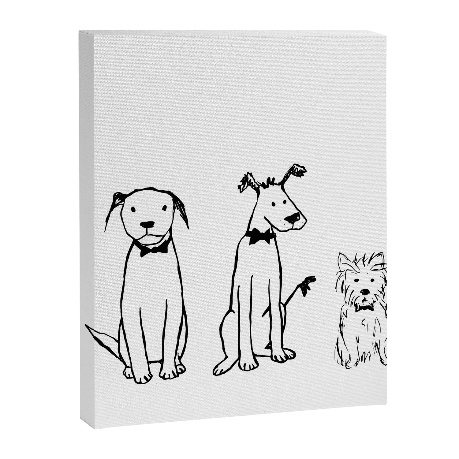 Three dogs Canvas Print Gallery Image 3
