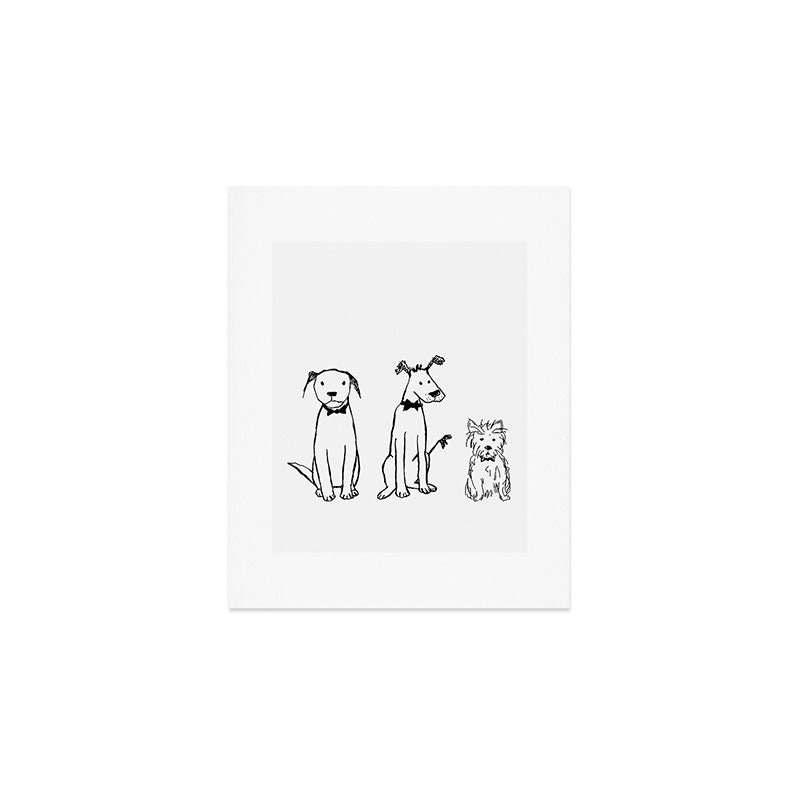 Three Dogs Art Print