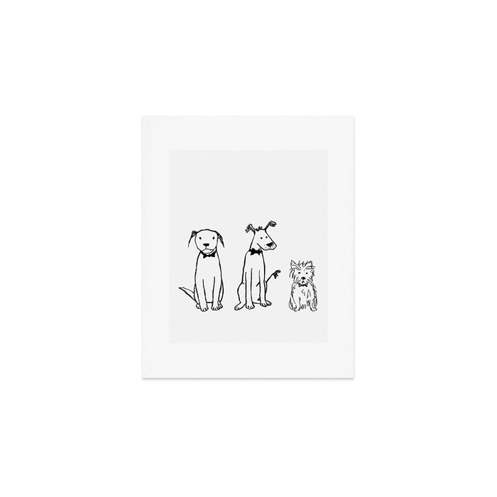 Three dogs Art Print Gallery Image 1