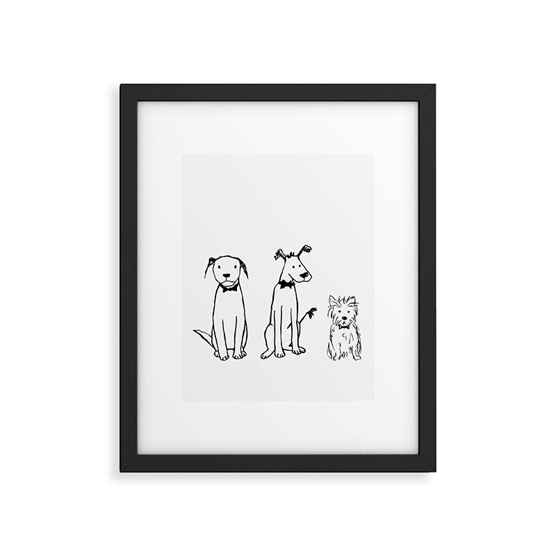 Three dogs Framed Art Print Gallery Image 6