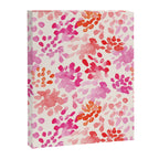 Watercolor flowers in pink and red pattern Canvas Print Gallery Image 8