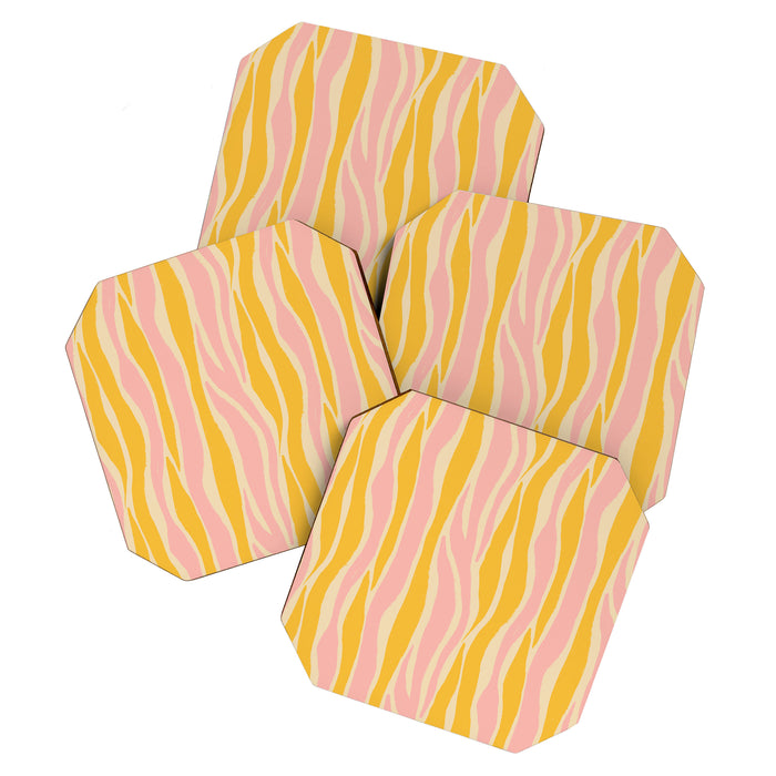 Wavy summer stripe Coaster Gallery Image 1