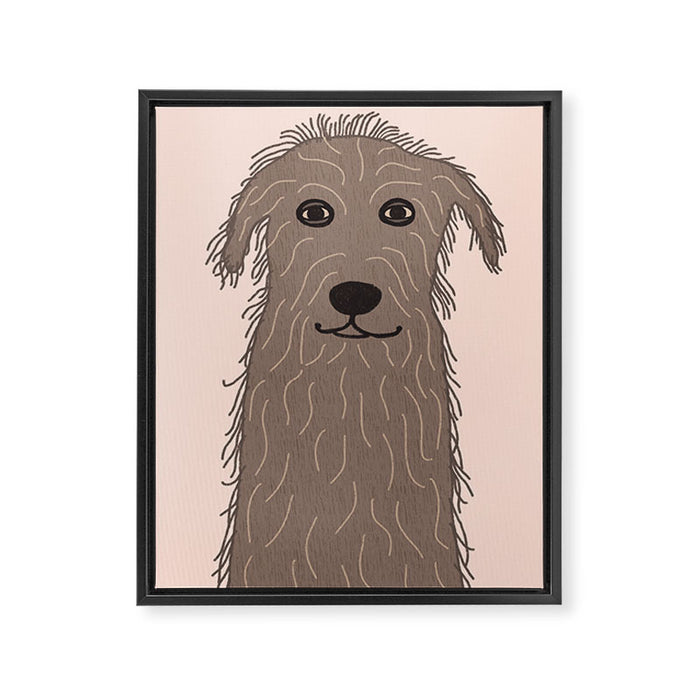 Wolfhound dog drawing Framed Canvas Print Gallery Image 1